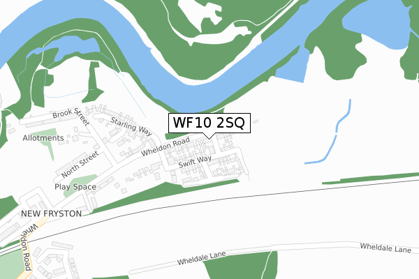 WF10 2SQ map - large scale - OS Open Zoomstack (Ordnance Survey)