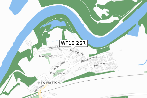WF10 2SR map - large scale - OS Open Zoomstack (Ordnance Survey)