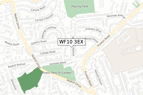 WF10 3EX map - large scale - OS Open Zoomstack (Ordnance Survey) WF10 3EX map - large scale - OS Open Zoomstack (Ordnance Survey)