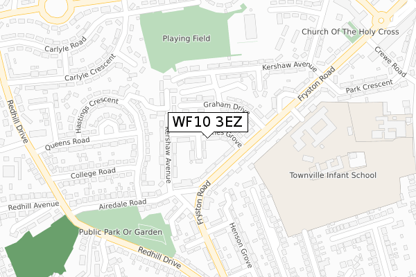 WF10 3EZ map - large scale - OS Open Zoomstack (Ordnance Survey)