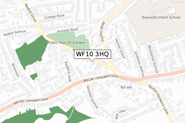 WF10 3HQ map - large scale - OS Open Zoomstack (Ordnance Survey) WF10 3HQ map - large scale - OS Open Zoomstack (Ordnance Survey)