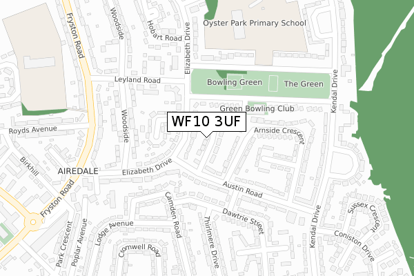 WF10 3UF map - large scale - OS Open Zoomstack (Ordnance Survey) WF10 3UF map - large scale - OS Open Zoomstack (Ordnance Survey)