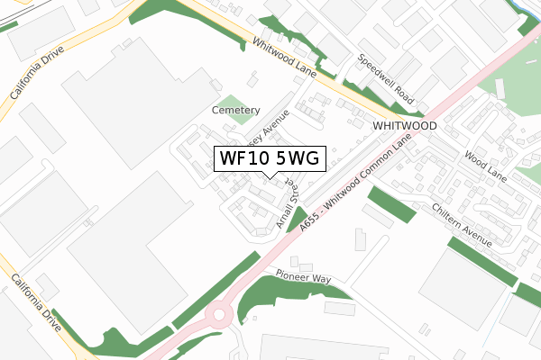 WF10 5WG map - large scale - OS Open Zoomstack (Ordnance Survey)