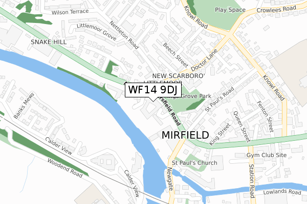 WF14 9DJ map - large scale - OS Open Zoomstack (Ordnance Survey) WF14 9DJ map - large scale - OS Open Zoomstack (Ordnance Survey)