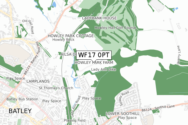 WF17 0PT map - small scale - OS Open Zoomstack (Ordnance Survey) WF17 0PT map - small scale - OS Open Zoomstack (Ordnance Survey)