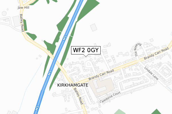 WF2 0GY map - large scale - OS Open Zoomstack (Ordnance Survey) WF2 0GY map - large scale - OS Open Zoomstack (Ordnance Survey)