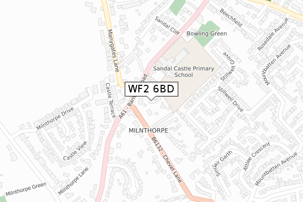 WF2 6BD map - large scale - OS Open Zoomstack (Ordnance Survey) WF2 6BD map - large scale - OS Open Zoomstack (Ordnance Survey)