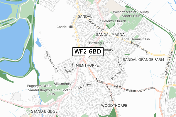 WF2 6BD map - small scale - OS Open Zoomstack (Ordnance Survey) WF2 6BD map - small scale - OS Open Zoomstack (Ordnance Survey)