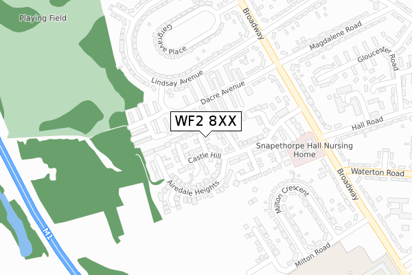 WF2 8XX map - large scale - OS Open Zoomstack (Ordnance Survey) WF2 8XX map - large scale - OS Open Zoomstack (Ordnance Survey)