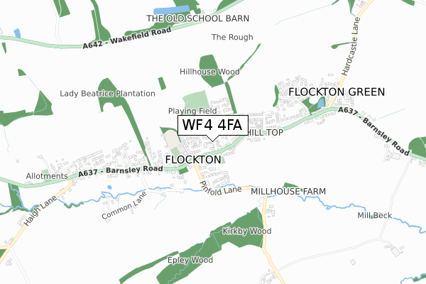 WF4 4FA map - small scale - OS Open Zoomstack (Ordnance Survey) WF4 4FA map - small scale - OS Open Zoomstack (Ordnance Survey)