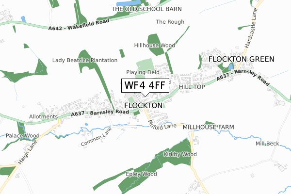 WF4 4FF map - small scale - OS Open Zoomstack (Ordnance Survey)