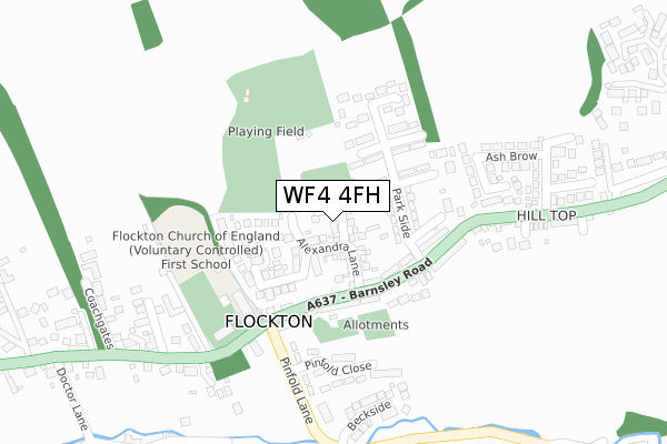 WF4 4FH map - large scale - OS Open Zoomstack (Ordnance Survey)