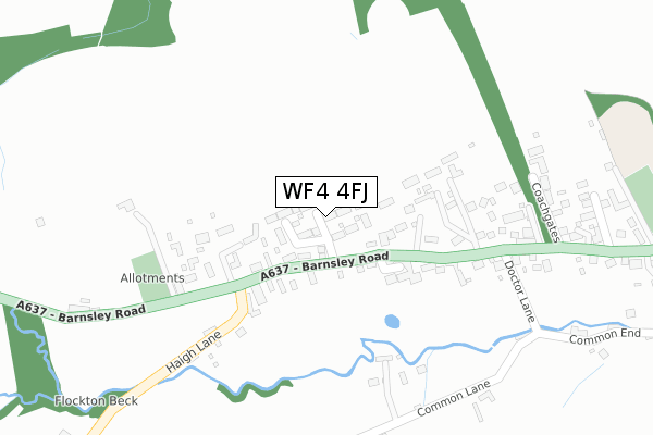 WF4 4FJ map - large scale - OS Open Zoomstack (Ordnance Survey) WF4 4FJ map - large scale - OS Open Zoomstack (Ordnance Survey)