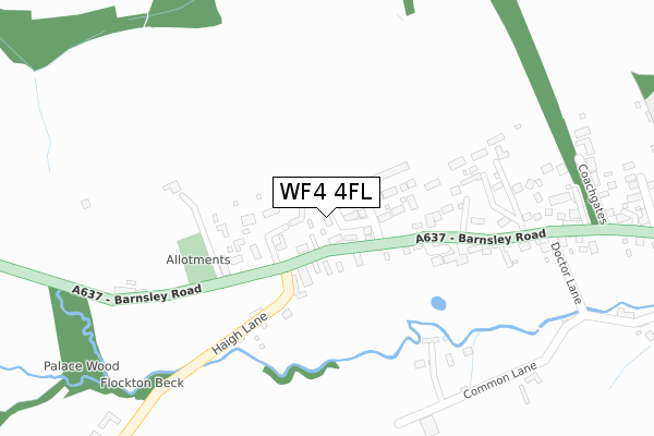 WF4 4FL map - large scale - OS Open Zoomstack (Ordnance Survey) WF4 4FL map - large scale - OS Open Zoomstack (Ordnance Survey)