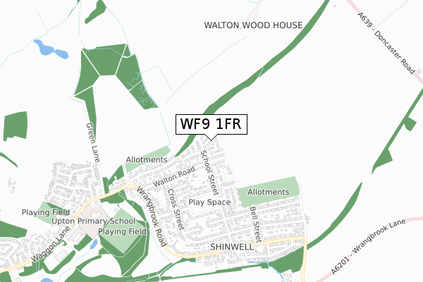 WF9 1FR map - small scale - OS Open Zoomstack (Ordnance Survey) WF9 1FR map - small scale - OS Open Zoomstack (Ordnance Survey)