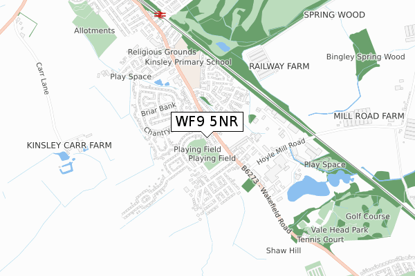 WF9 5NR map - small scale - OS Open Zoomstack (Ordnance Survey) WF9 5NR map - small scale - OS Open Zoomstack (Ordnance Survey)