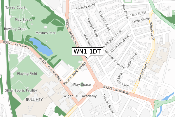 WN1 1DT map - large scale - OS Open Zoomstack (Ordnance Survey) WN1 1DT map - large scale - OS Open Zoomstack (Ordnance Survey)