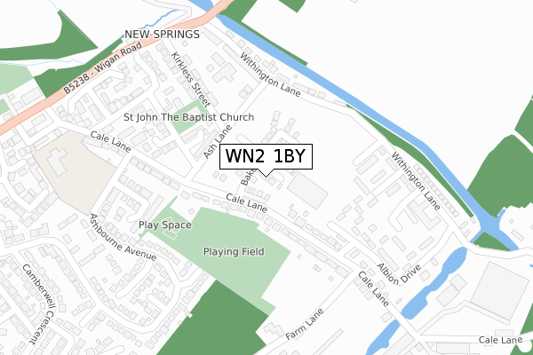 WN2 1BY map - large scale - OS Open Zoomstack (Ordnance Survey)
