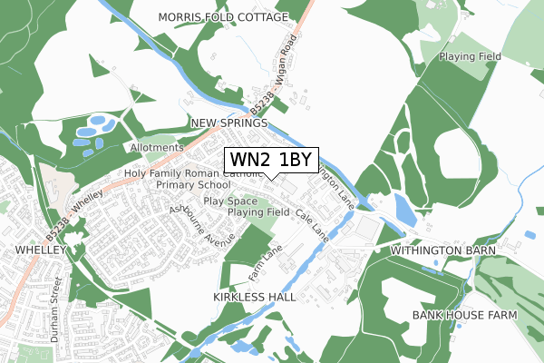 WN2 1BY map - small scale - OS Open Zoomstack (Ordnance Survey)