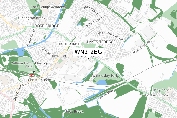 WN2 2EG map - small scale - OS Open Zoomstack (Ordnance Survey)
