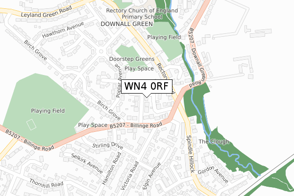 WN4 0RF map - large scale - OS Open Zoomstack (Ordnance Survey)