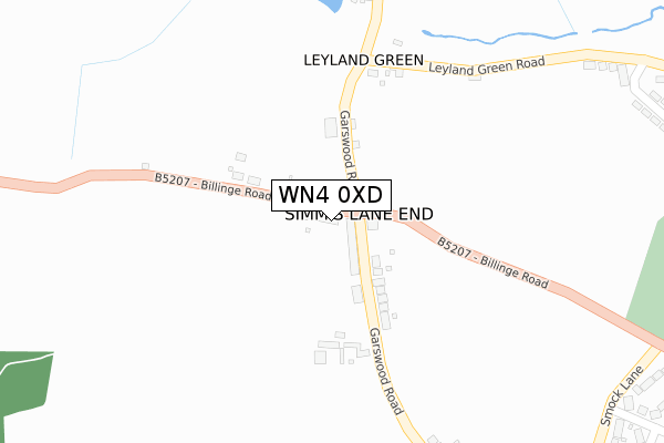 WN4 0XD map - large scale - OS Open Zoomstack (Ordnance Survey)