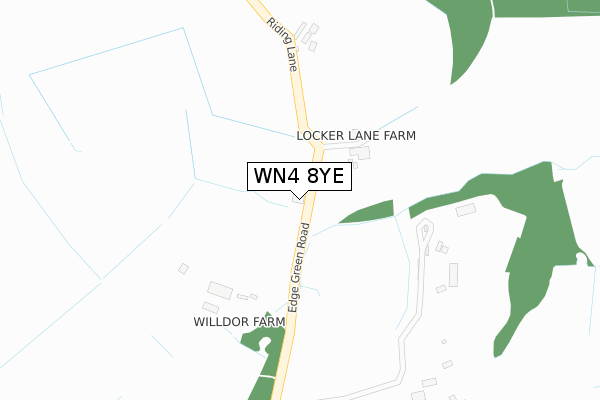 WN4 8YE map - large scale - OS Open Zoomstack (Ordnance Survey)