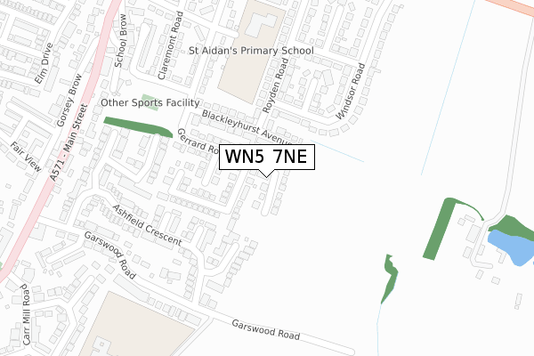 WN5 7NE map - large scale - OS Open Zoomstack (Ordnance Survey) WN5 7NE map - large scale - OS Open Zoomstack (Ordnance Survey)