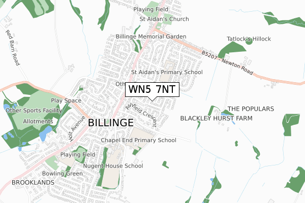 WN5 7NT map - small scale - OS Open Zoomstack (Ordnance Survey) WN5 7NT map - small scale - OS Open Zoomstack (Ordnance Survey)