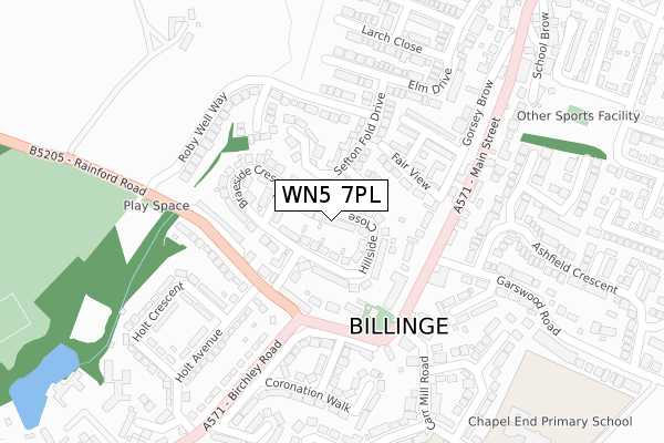 WN5 7PL map - large scale - OS Open Zoomstack (Ordnance Survey) WN5 7PL map - large scale - OS Open Zoomstack (Ordnance Survey)