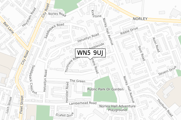 WN5 9UJ map - large scale - OS Open Zoomstack (Ordnance Survey) WN5 9UJ map - large scale - OS Open Zoomstack (Ordnance Survey)