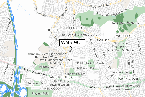 WN5 9UT map - small scale - OS Open Zoomstack (Ordnance Survey) WN5 9UT map - small scale - OS Open Zoomstack (Ordnance Survey)