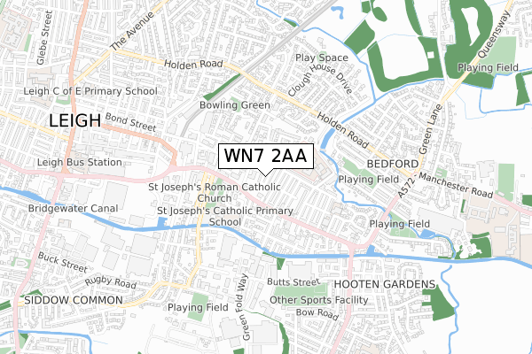 WN7 2AA map - small scale - OS Open Zoomstack (Ordnance Survey) WN7 2AA map - small scale - OS Open Zoomstack (Ordnance Survey)