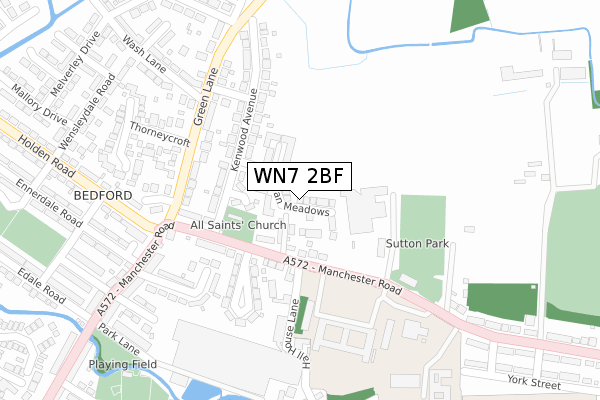 WN7 2BF map - large scale - OS Open Zoomstack (Ordnance Survey) WN7 2BF map - large scale - OS Open Zoomstack (Ordnance Survey)