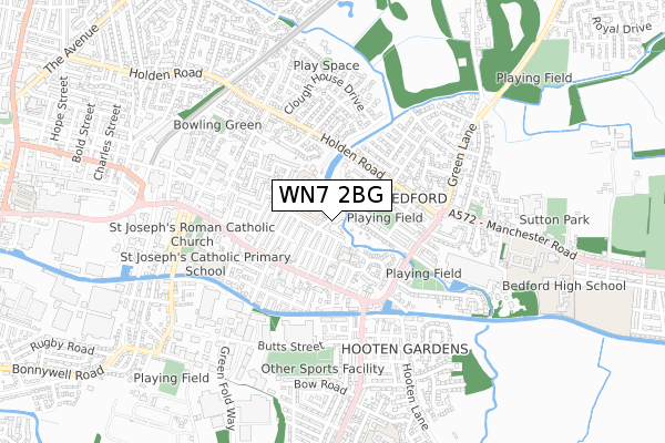 WN7 2BG map - small scale - OS Open Zoomstack (Ordnance Survey) WN7 2BG map - small scale - OS Open Zoomstack (Ordnance Survey)