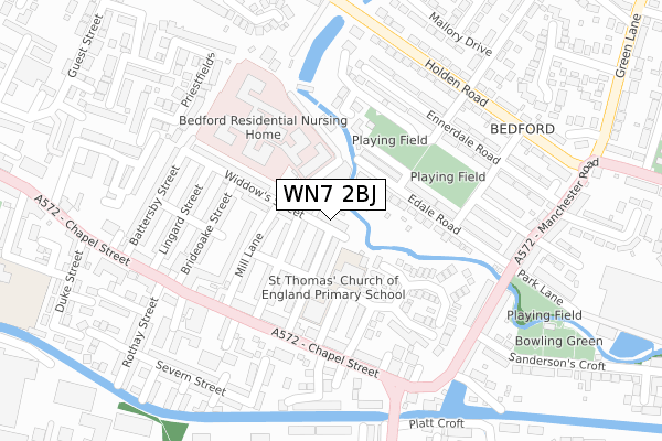 WN7 2BJ map - large scale - OS Open Zoomstack (Ordnance Survey) WN7 2BJ map - large scale - OS Open Zoomstack (Ordnance Survey)