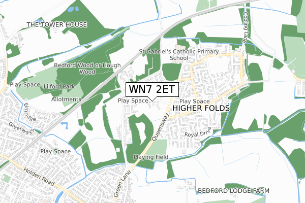 WN7 2ET map - small scale - OS Open Zoomstack (Ordnance Survey) WN7 2ET map - small scale - OS Open Zoomstack (Ordnance Survey)