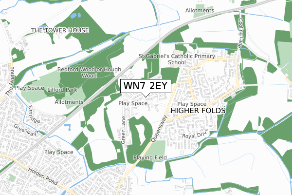 WN7 2EY map - small scale - OS Open Zoomstack (Ordnance Survey) WN7 2EY map - small scale - OS Open Zoomstack (Ordnance Survey)