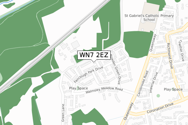 WN7 2EZ map - large scale - OS Open Zoomstack (Ordnance Survey)