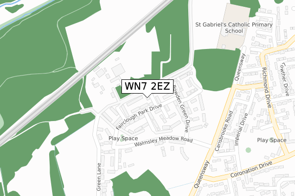 WN7 2EZ map - large scale - OS Open Zoomstack (Ordnance Survey) WN7 2EZ map - large scale - OS Open Zoomstack (Ordnance Survey)