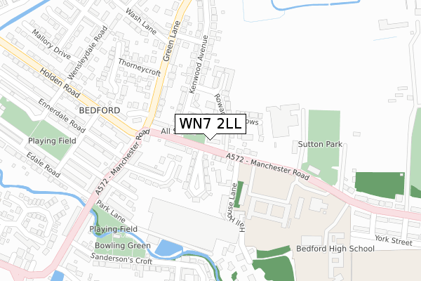 WN7 2LL map - large scale - OS Open Zoomstack (Ordnance Survey) WN7 2LL map - large scale - OS Open Zoomstack (Ordnance Survey)