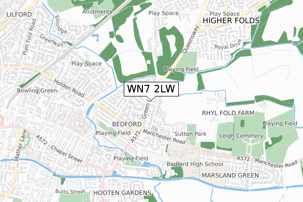 WN7 2LW map - small scale - OS Open Zoomstack (Ordnance Survey) WN7 2LW map - small scale - OS Open Zoomstack (Ordnance Survey)
