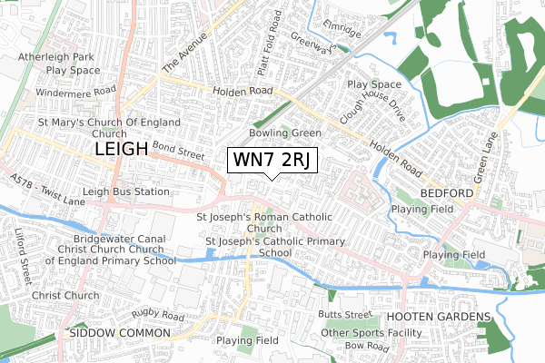 WN7 2RJ map - small scale - OS Open Zoomstack (Ordnance Survey) WN7 2RJ map - small scale - OS Open Zoomstack (Ordnance Survey)