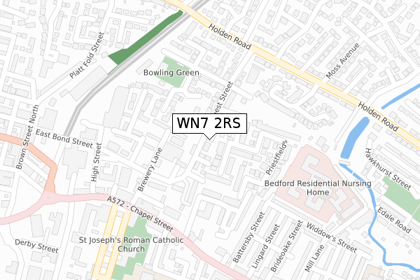 WN7 2RS map - large scale - OS Open Zoomstack (Ordnance Survey)