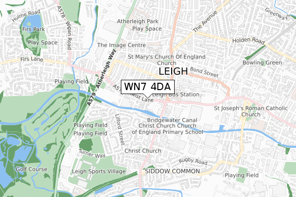 WN7 4DA map - small scale - OS Open Zoomstack (Ordnance Survey)