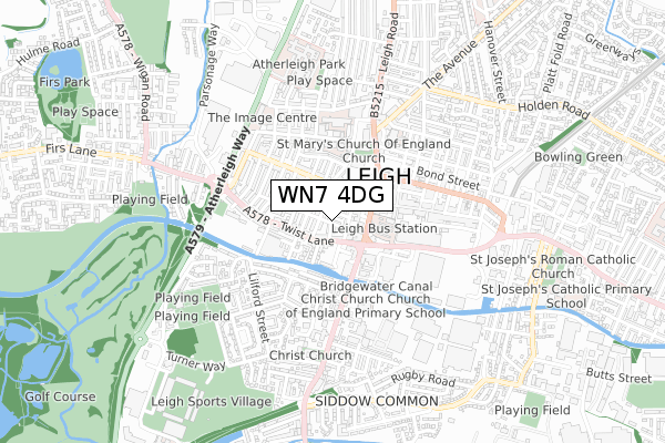 WN7 4DG map - small scale - OS Open Zoomstack (Ordnance Survey)