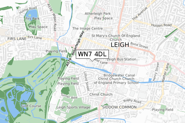 WN7 4DL map - small scale - OS Open Zoomstack (Ordnance Survey)