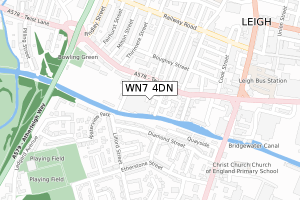 WN7 4DN map - large scale - OS Open Zoomstack (Ordnance Survey)