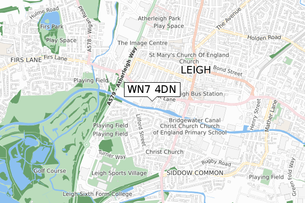 WN7 4DN map - small scale - OS Open Zoomstack (Ordnance Survey)