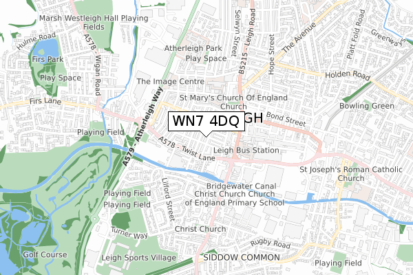 WN7 4DQ map - small scale - OS Open Zoomstack (Ordnance Survey)